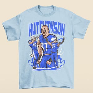 Aidan Hutchinson Cartoon Style Detroit Football T-Shirt