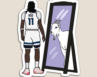 Naz Reid Mirror GOAT Glossy Sticker (3”, Water Resistant) Laptop and Phone Decal
