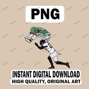 Saquon Barkley Backwards Hurdle PNG Instant Digital Download (Full Quality, For Personal Use)