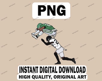 Saquon Barkley Backwards Hurdle PNG Instant Digital Download (Full Quality, For Personal Use)