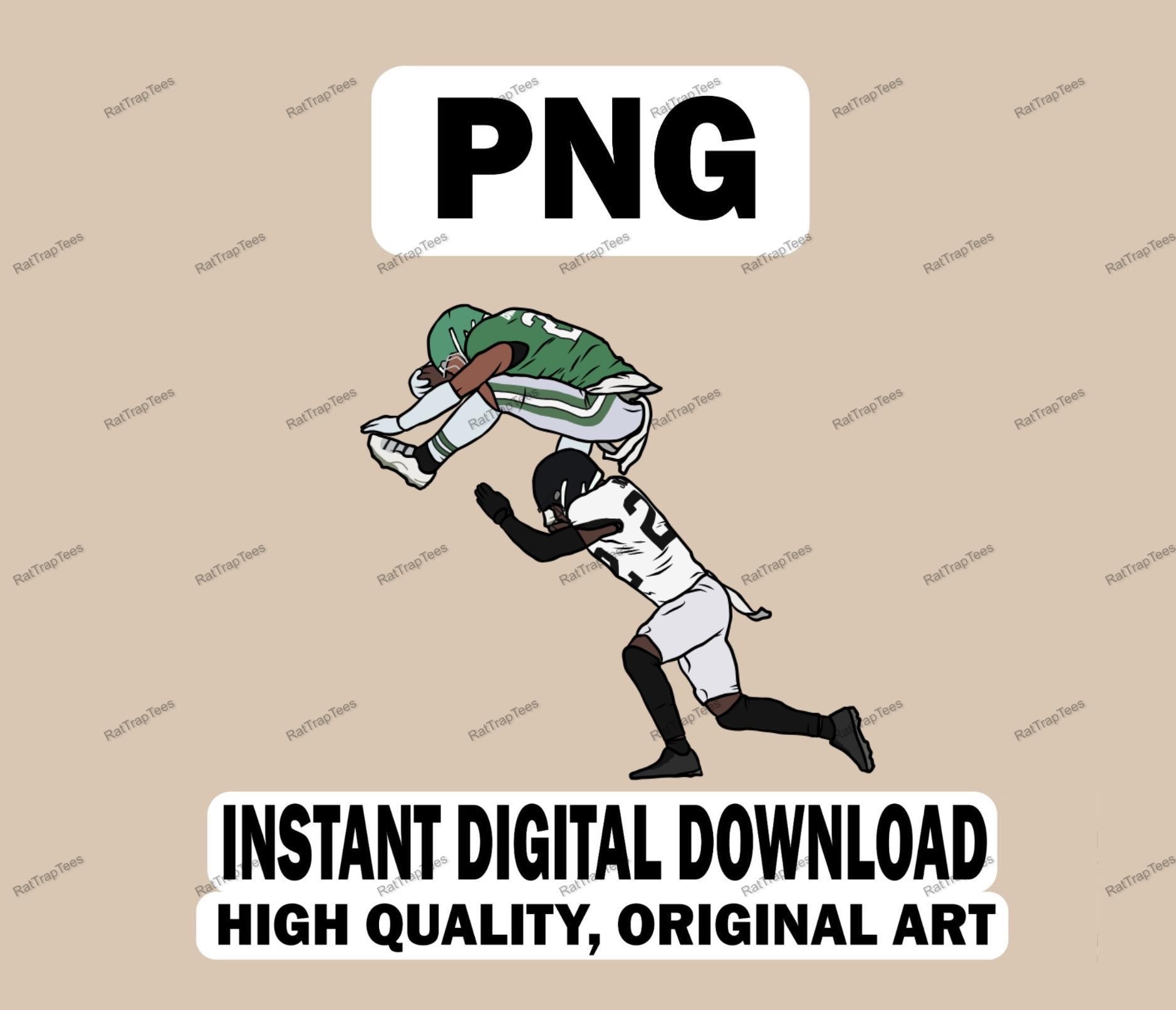 Saquon Barkley Backwards Hurdle PNG Instant Digital Download (full