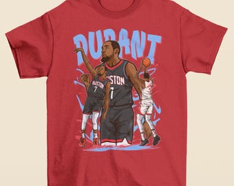Kevin Durant Cartoon Style Houston Basketball T-Shirt