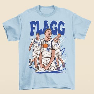 Cooper Flagg Cartoon Style Dallas T-Shirt