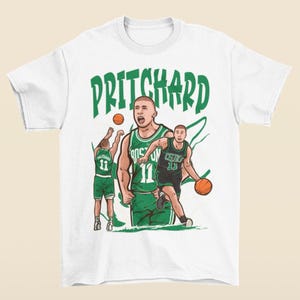 Camiseta Boston con estilo de dibujos animados de Payton Pritchard