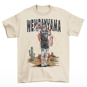 Victor Wembanyama Vintage Skeleton Cartoon Style T-Shirt