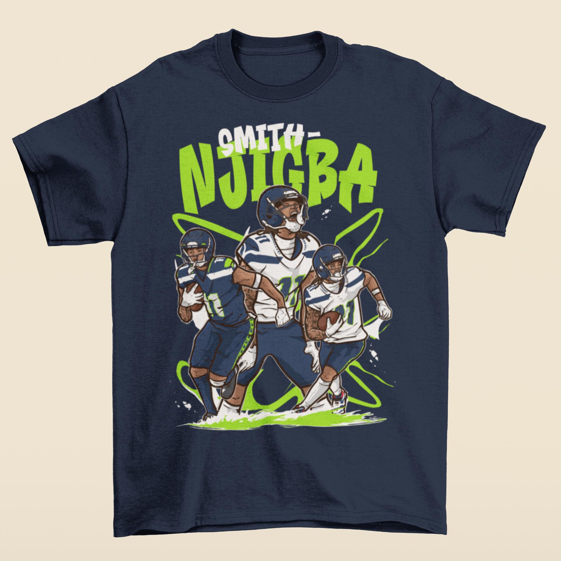 Jaxon Smith-njigba Cartoon Style Seattle Football T-shirt - Etsy