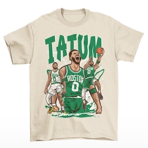 Camiseta de Boston con estilo de dibujos animados de Jayson Tatum