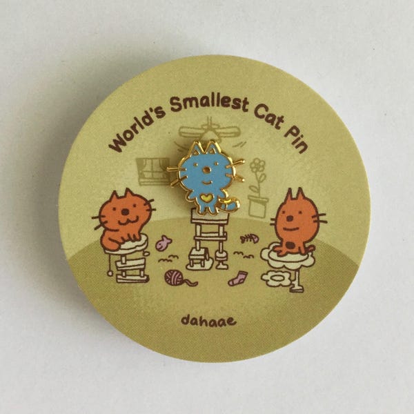 World's Smallest Cat Enamel Pin
