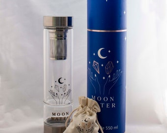 Stainless Steel Crystal Moon Water Bottle