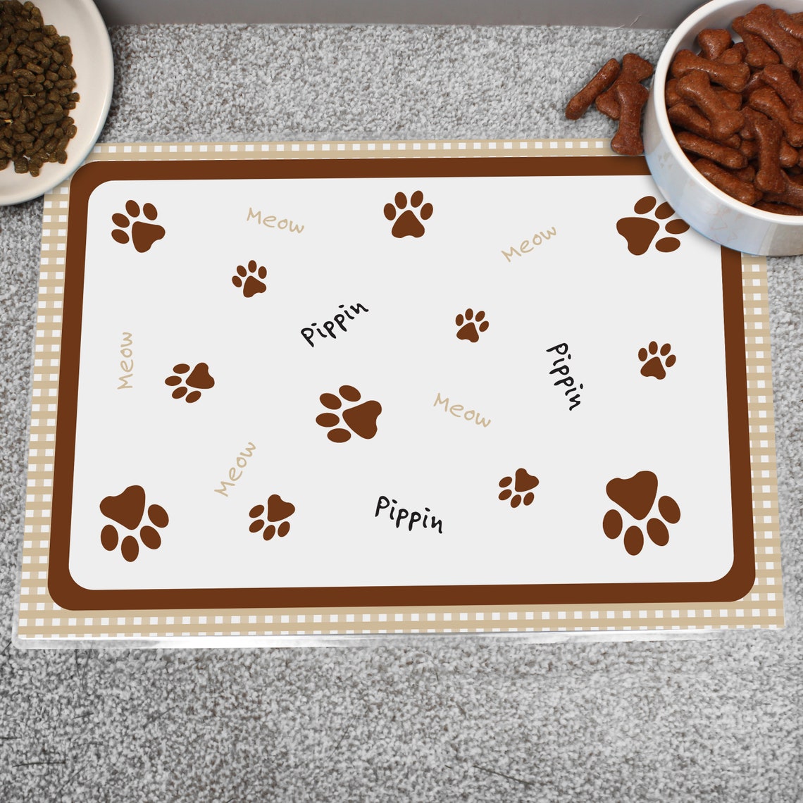 Personalised Dog Placemat Paw Print Gifts for Pets Dogs Cats Etsy