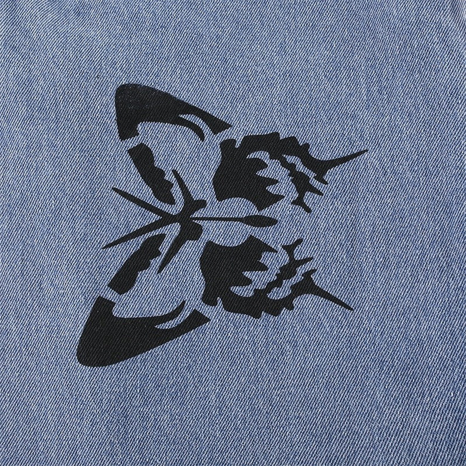 Y2K Aesthetic Butterfly Pattern Baggy Denim Pants Women