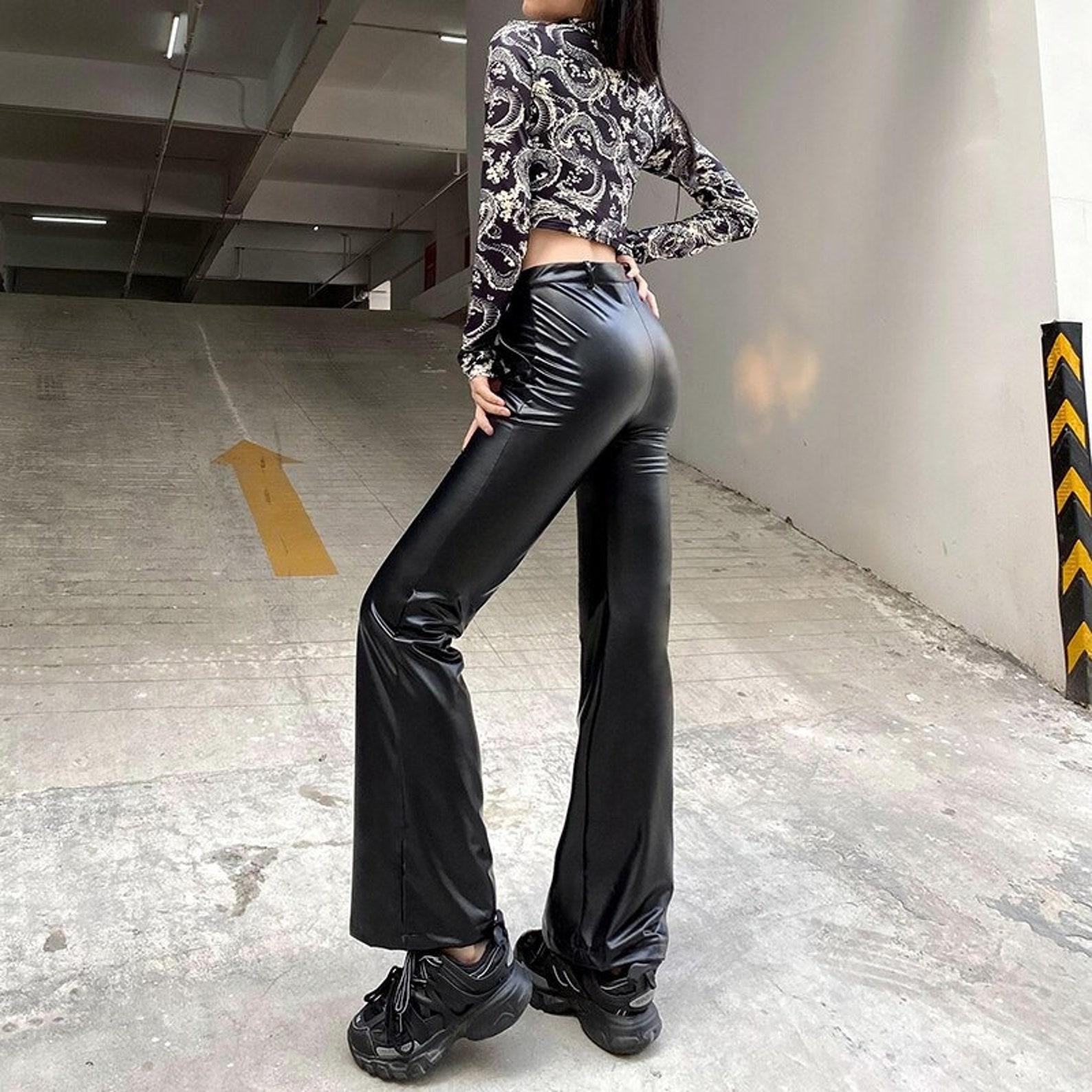 high waisted goth pants