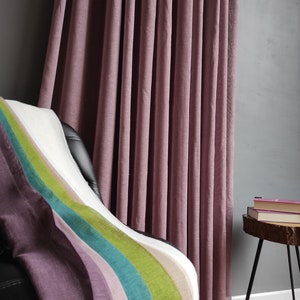 Linen Curtain 44-48-50-52-53-54-55 inches wide and length up to 110 inches, Sheer Linen Curtain for Living Room, Bedroom, Outdoor, Kitchen