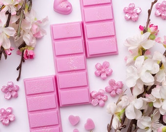 Cherry Blossom Rapeseed and Coconut Wax Melts | Snap Bars | Hearts | Sakura Blossoms | Mini Hearts