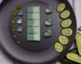 Cucumber & Wasabi Rapeseed and Coconut Wax Melts | Snap Bar | Heart | Mini Heart