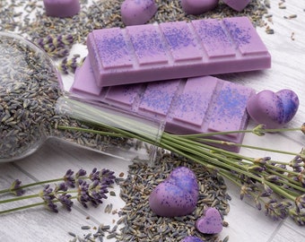 Lavender Scented Rapeseed & Coconut Wax Melts | Snap Bar | Heart | Mini Heart