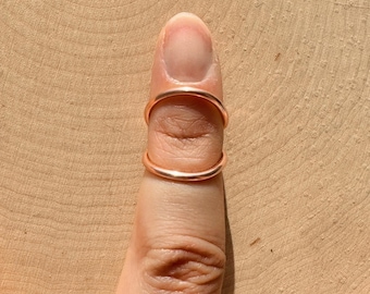 Adjustable Copper Swan Ring | Finger splint for EDS/Arthritis | Joint stabilization for Hypermobility | Mallet Finger