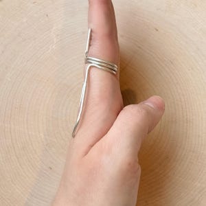 MCP Ring Splint | Finger Splint For MCP Joint Stabilization | EDS | Arthritis | Trigger Finger | Handmade Rings | 940 Silver image 3
