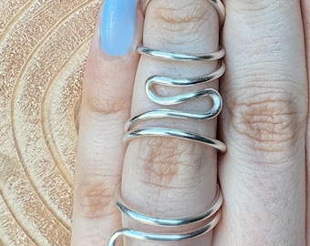 Hypermobility Full Finger Ring Splint | Sterling Silver | EDS | Joint Stabilization | Arthritis | Swan Neck Deformity | Handmade
