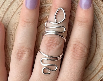 Snake Swan Ring | Finger splint for EDS/Arthritis | Joint stabilization for Hypermobility | Swan Deformity | Sterling Silver | Thumb Splint