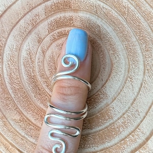 Decorative Swan Ring Splint | Sterling Silver | EDS |Arthritis | Joint Stabilization | Swan Neck Deformity | Handmade