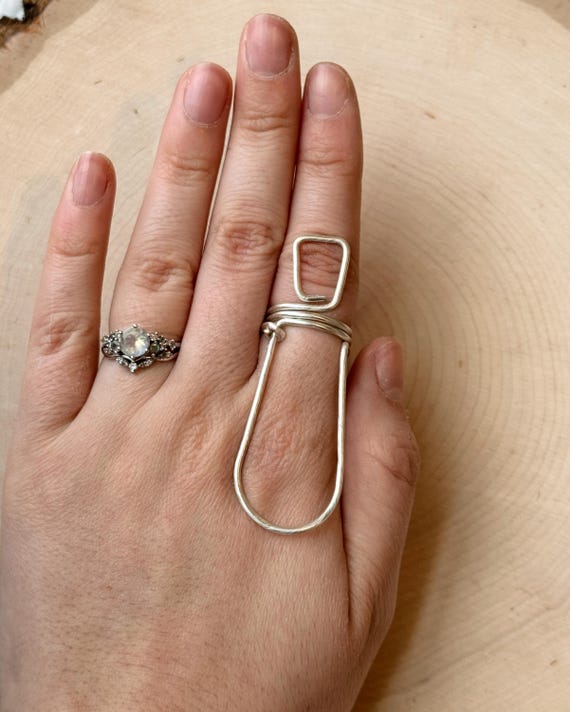 MCP Ring Splint | Finger Splint For MCP Joint Stabilization | EDS | Arthritis | Trigger Finger | Handmade Rings | 940 Silver