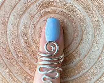 Decorative Mallet Ring Splint | Sterling Silver | EDS |Arthritis | Joint Stabilization | Swan Neck Deformity | Handmade