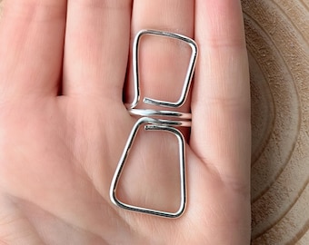 MCP Ring Splint | Hidden Palm Finger Splint For Trigger Finger | EDS | Arthritis | Handmade Rings | Minimalist | Silver