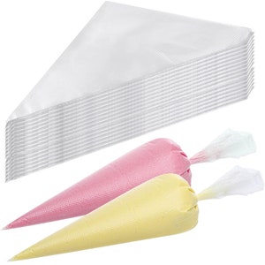 100 pcs Disposable 12inch Anti-Burst Pastry Bags, Tipless Icing Piping Bag for Cake, Cream Frosting and Cookie Decoration Supplies