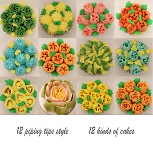 Russische Decorating Nozzle Set, Cake Decoratie benodigdheden Tools, Keuken DIY Piping Cream Herbruikbare Kit tips cadeau voor haar afbeelding 9