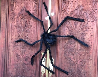 Outdoor Halloween, Big Scary Spider spookhuis bar Party Yard 5ft 60 inch harige gigantische decoratie