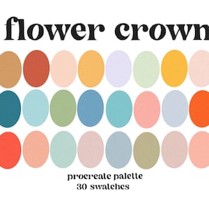 flower crown boho procreate palette (instant/digital download)