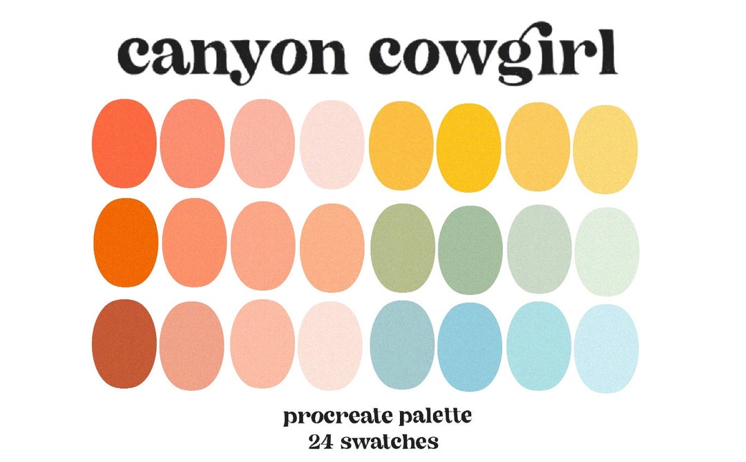 Canyon Cowgirl Boho Procreate Palette instant/digital Download - Etsy