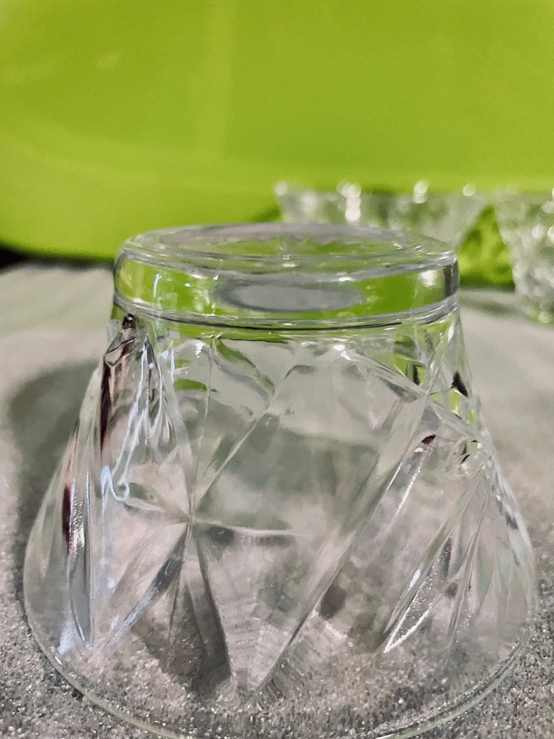 Vintage Cut Glass Dessert Bowls Etsy