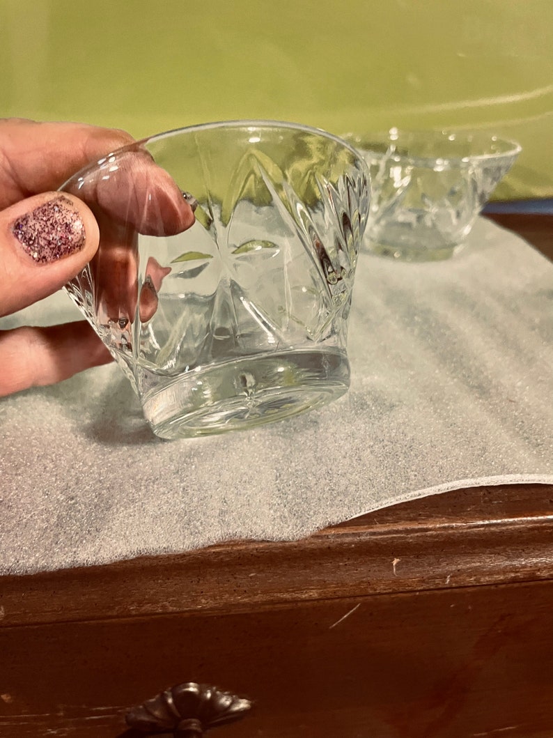 Vintage Cut Glass Dessert Bowls Etsy