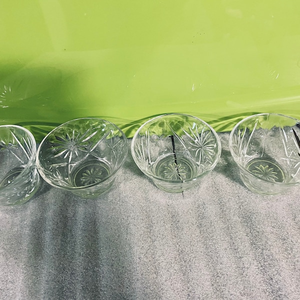 Vintage Cut Glass Dessert Bowls