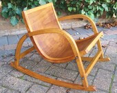 Vintage Wooden Rocking Child 39 s Chair by Bentwood Furniture 1960 39 s Pattern of Dutch Boy Girl UK Mainland Delivery Only