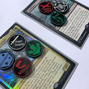 MTG Fan Made Commander Ability Counters Acrylique noir - Simple face