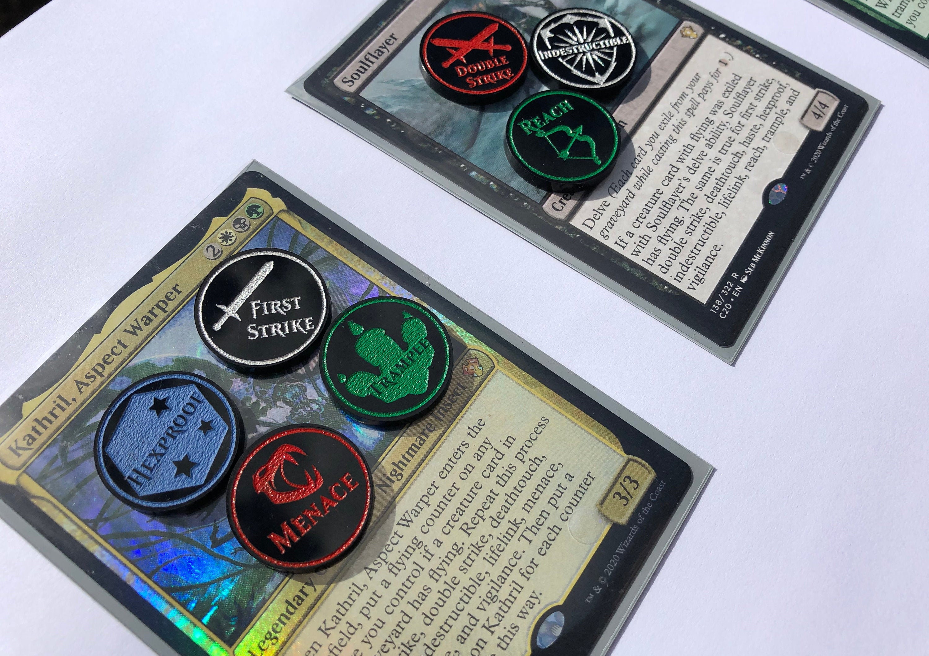 MTG ファンメイド統率者能力カウンター 黒アクリル製 - 片面 - Etsy 日本