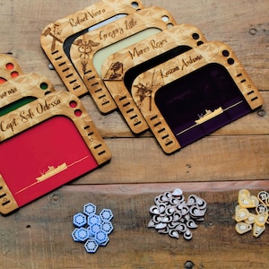 Unofficial Sleeping Gods: Health, Fatigue, Weapons, Command, XP,  Death Tokens, Experience Point Satchel, Captain Action, & Character Deck
