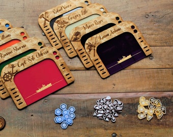 Unofficial Sleeping Gods: Health, Fatigue, Weapons, Command, XP,  Death Tokens, Experience Point Satchel, Captain Action, & Character Deck