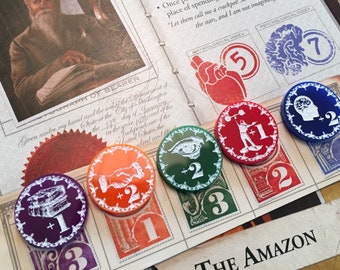 Eldritch Horror, Arkham, Positive Skills Tokens, Fan Made, Dual Sided Set
