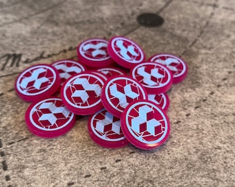 Unofficial ISS Vanguard Resource  Tokens, Double Sided, Fan Made. Set of 15.