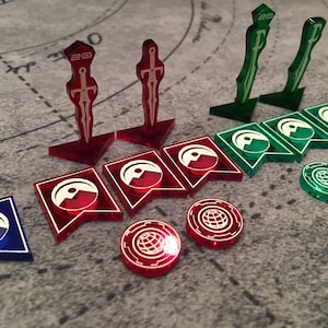 Unofficial Dune Imperium  Compatible Faction, Harkonnen, Point, Banners, Agents, and Sword Tokens. Fan Made.