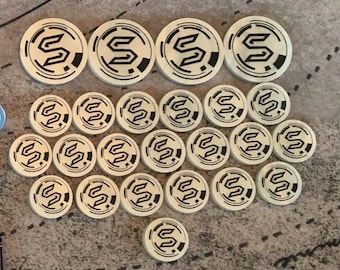 Dune Imperium Game Upgrade: Solari Tokens, Fan Made, Dual Sided