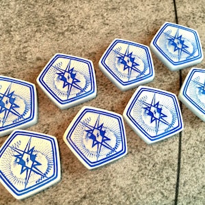 Unofficial ISS Vanguard Energy Tokens, Double Sided, Fan Made. Set of 8.