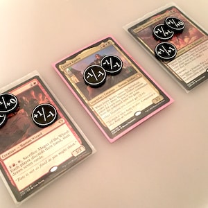 MTG Fan Made Commander Bonus, +1/+1,  +1/+0, +1/-1, -1/-1, +0/+1 Modifier, Counters Black Acrylic - Price per individual token, single sided