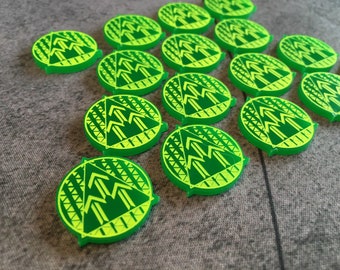 Unofficial ISS Vanguard Success Tokens, Double Sided, Fan Made. Set of 16.