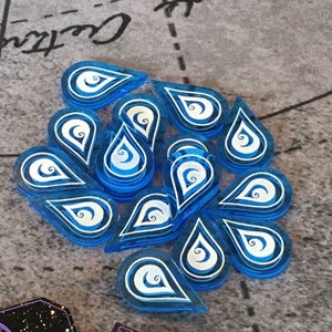 Unofficial Dune Compatible Water Tokens, Fan Made, Dual Sided