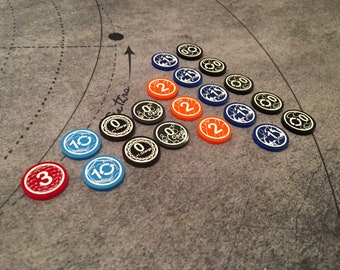 Unofficial ISS Vanguard Lead Tokens, Double Sided, Fan Made. Set of 20.